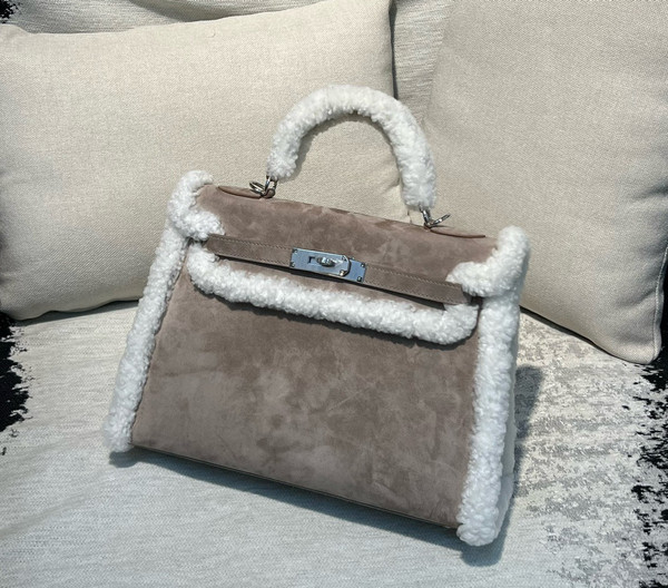 Hermes "Teddy" Mini Kelly Pluch II 20 Etoupe