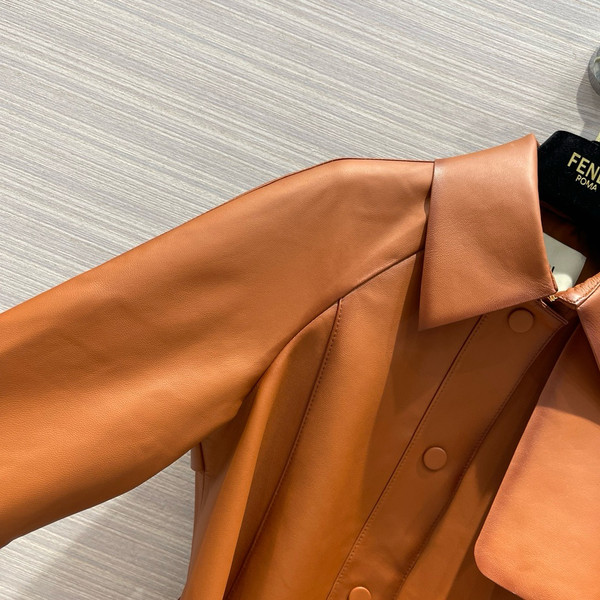 Fendi Blouson Brown leather jacket