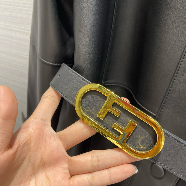 Fendi Blouson Black leather jacket