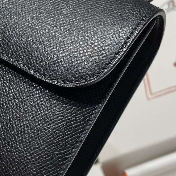 Hermès Constance Elan handbag in Black Epsom with Gold Hardware