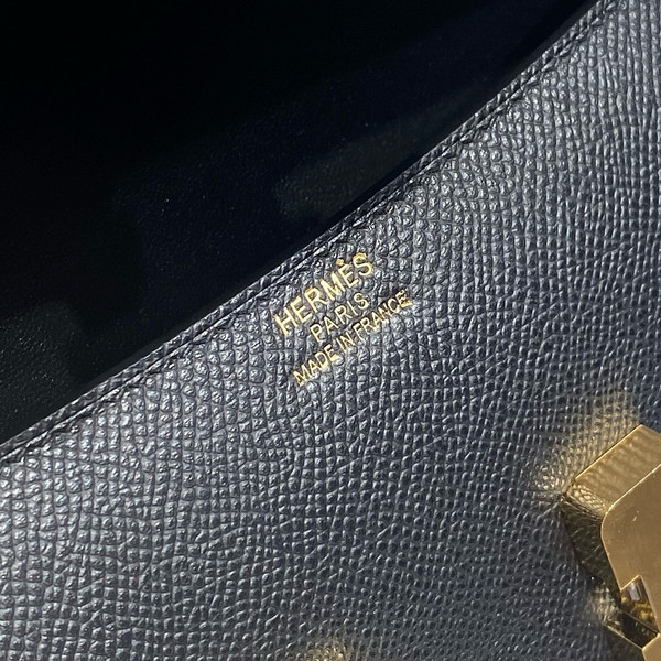 Hermès Constance Elan handbag in Black Epsom with Gold Hardware