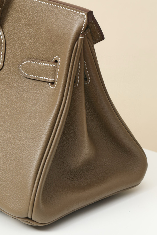 Hermes new Mini Shoulder Birkin 29 Etoupe Swift with Gold Hardware