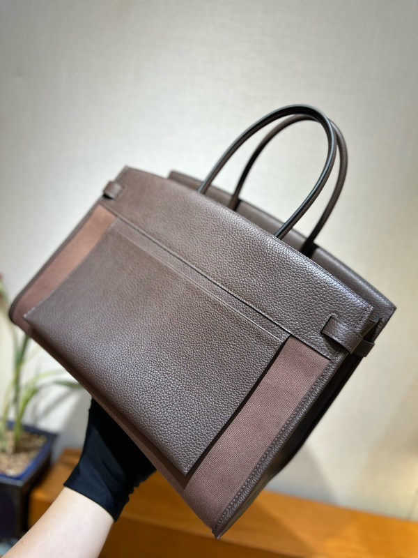 Hermes Birkin à l’envers 35 Barenia Faubourg All Brown 2025