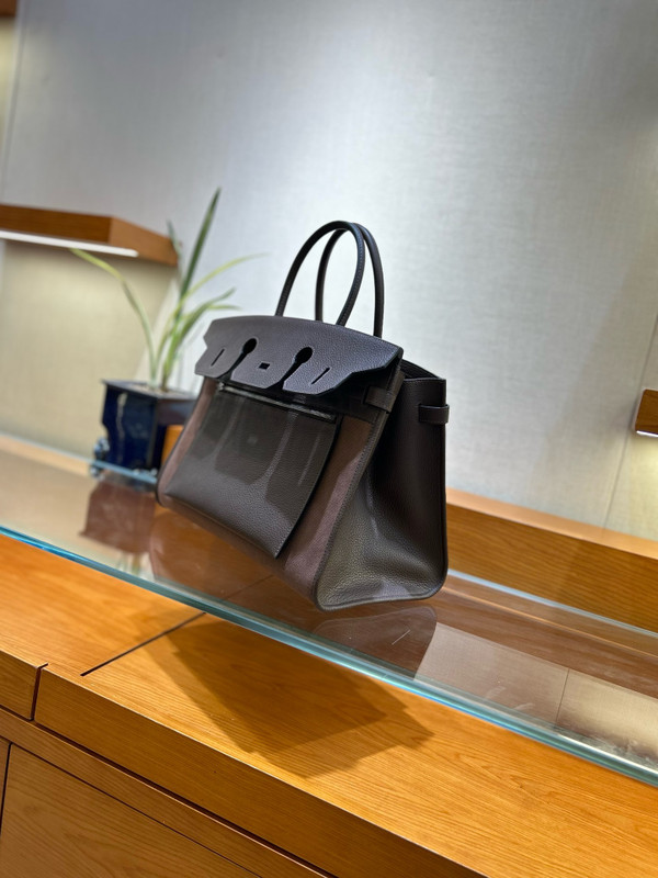 Hermes Birkin à l’envers 35 Barenia Faubourg All Brown 2025