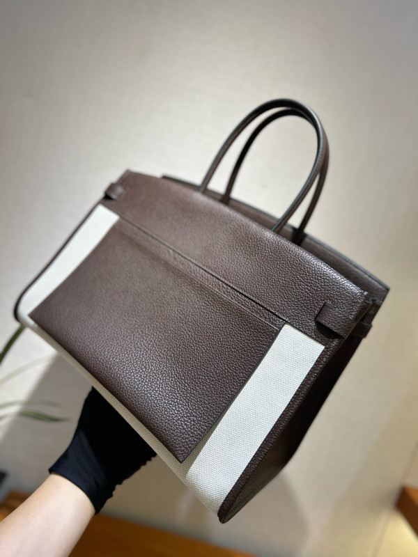Hermes Birkin à l’envers 35 Barenia Faubourg Brown 2025