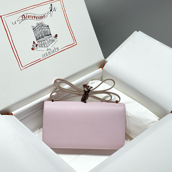Hermès Constance Elan handbag in Mauve Sylvestre Epsom with Palladium Hardware