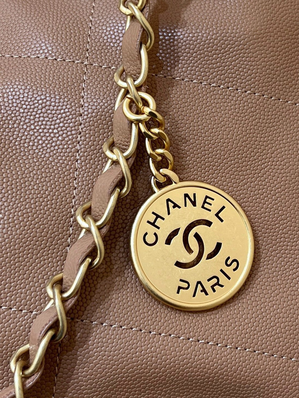 CHANEL FALL-WINTER 2024/25 22 SMALL HANDBAG CAMEL