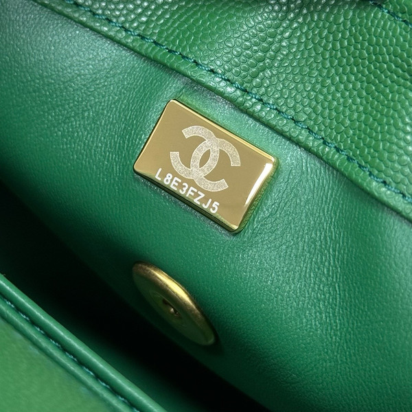 Chanel Green Lizard Top Handle Coco Handle Small Bag