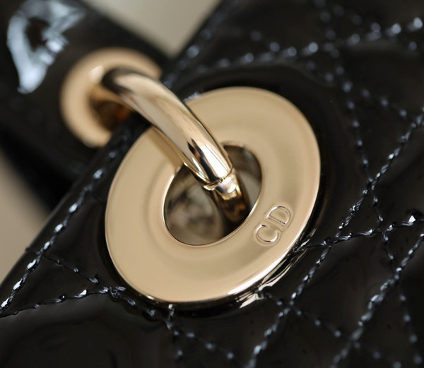 Christian Lady D-Joy Small Bag Patent Cannage Black