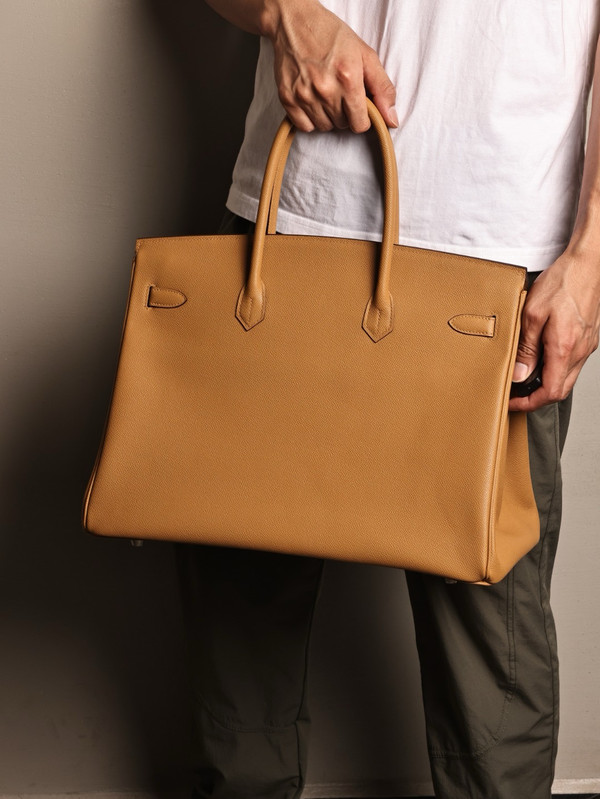 Hermes Sesame Birkin 40 Epsom leather Palladium Hardware