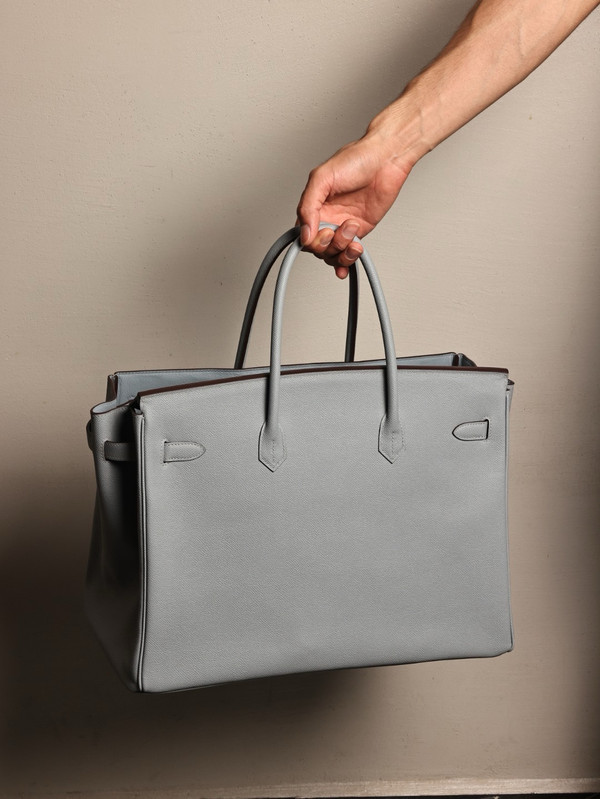 Hermes Bleu Brume Birkin 40 Epsom leather Palladium Hardware