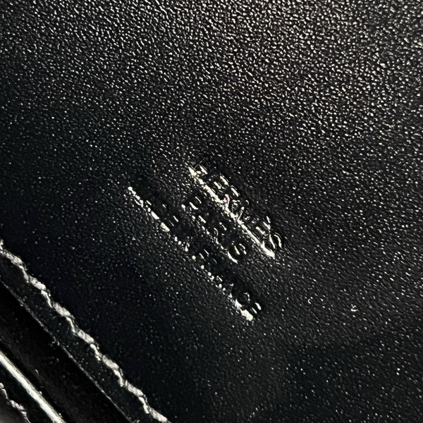 Hermès Limited Edition So-Black Mini Kelly Pochette Box Calf Leather