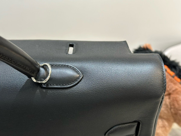 Hermes Kelly 50 Voyage Bag Palladium Hardware Swift Leather Limited Edition