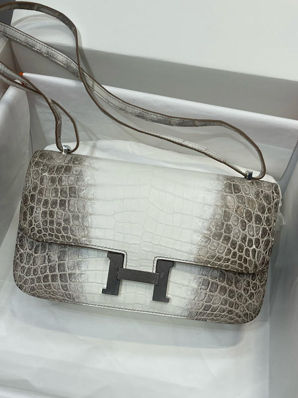 Hermès Constance 26 Himalaya Matte Niloticus Crocodile Palladium Hardware