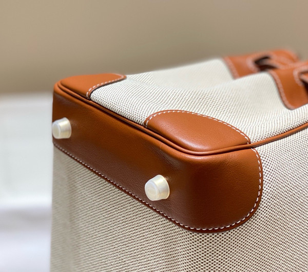 Hermès Birkin 30 Bag Toile Gold Swift Leather