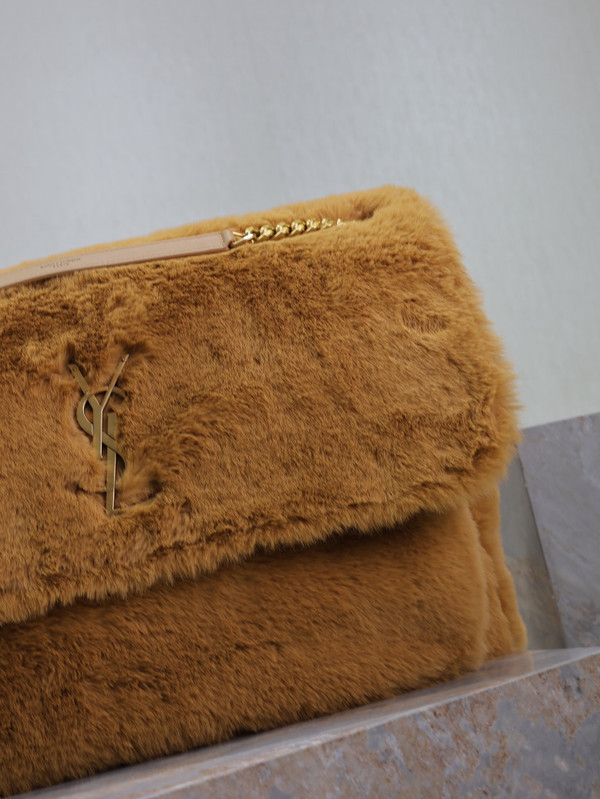 Saint Laurent NIKI LARGE IN SHEARLING MUSTARD