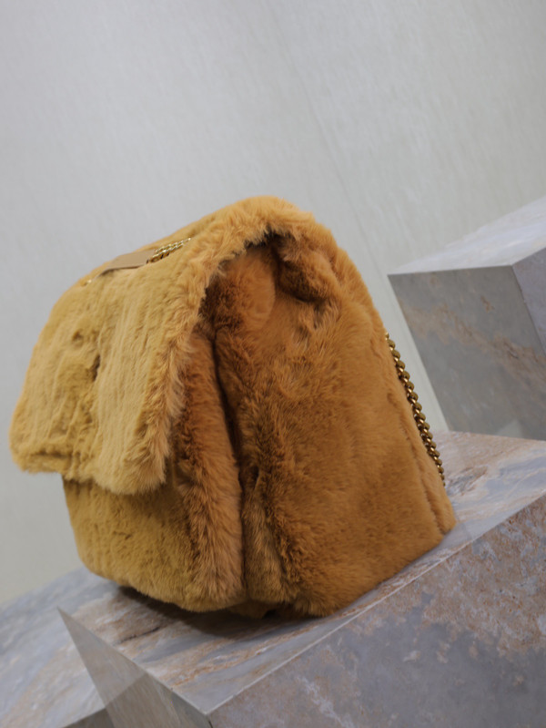 Saint Laurent NIKI LARGE IN SHEARLING MUSTARD