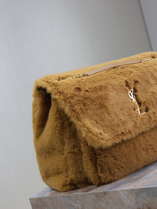 Saint Laurent NIKI LARGE IN SHEARLING MUSTARD
