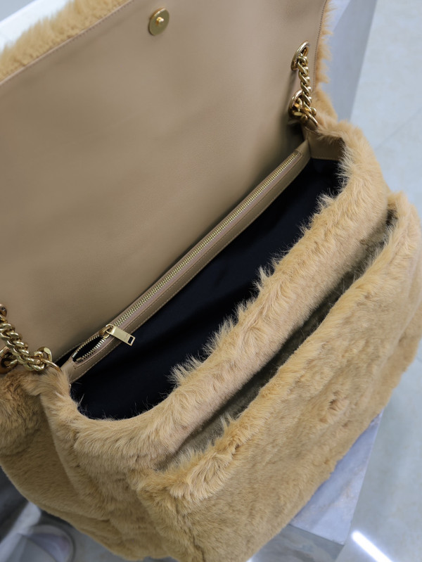 Saint Laurent NIKI LARGE IN SHEARLING MUSTARD