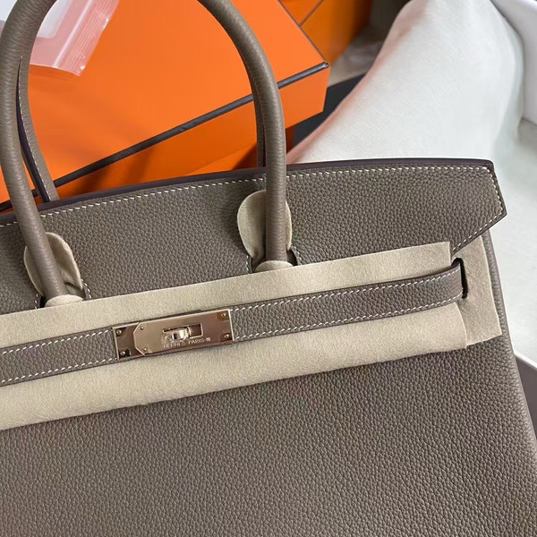 Hermès Birkin 35 cm Etoupe Togo Leather Gold Hardware