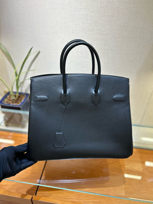 HERMÈS SHADOW BIRKIN 35 BLACK JPG EVERCALF LEATHER "INVERSE SHADOW"