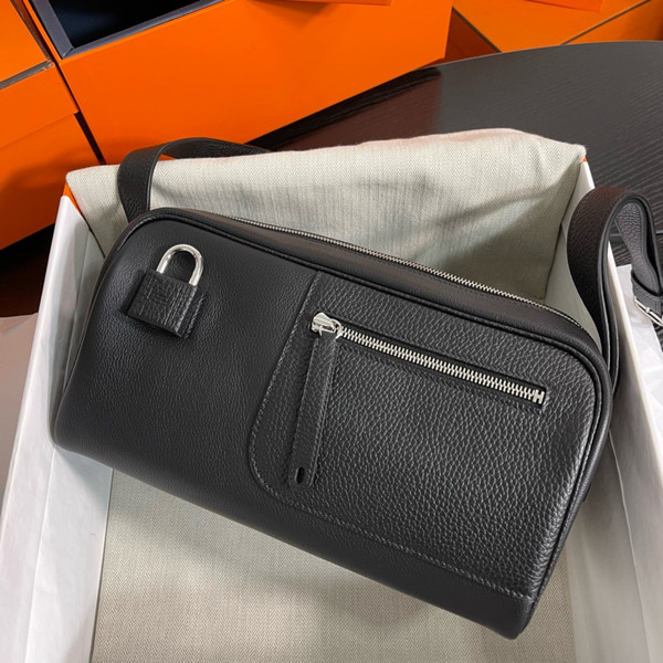 Hermes Evercolor Nouveau On Body Bag Black