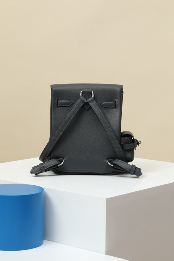 HERMÈS KELLY JUMP BAG GRIS MISTY SWIFT LEATHER  PALLADIUM HARDWARE