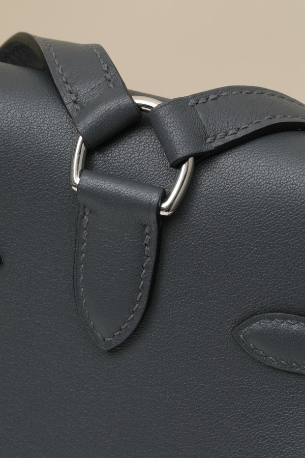 HERMÈS KELLY JUMP BAG GRIS MISTY SWIFT LEATHER  PALLADIUM HARDWARE