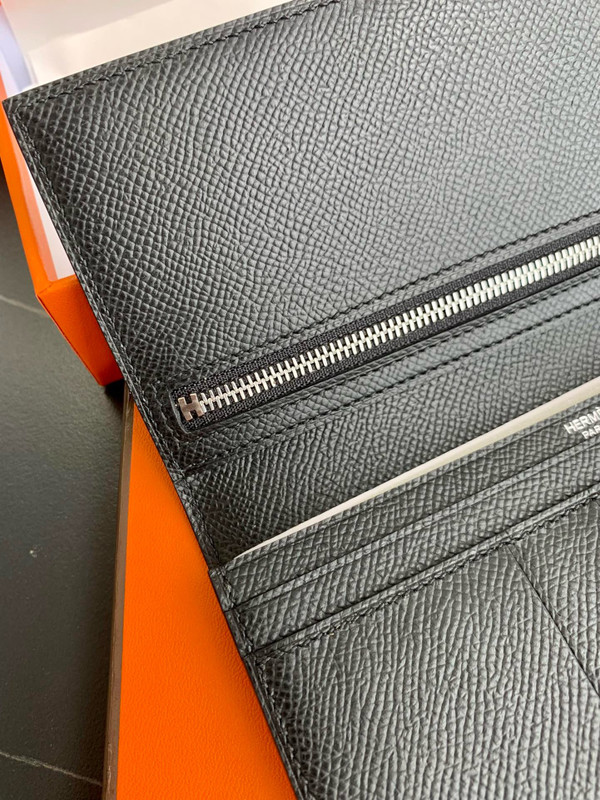 Hermes Bearn wallet Black Epsom