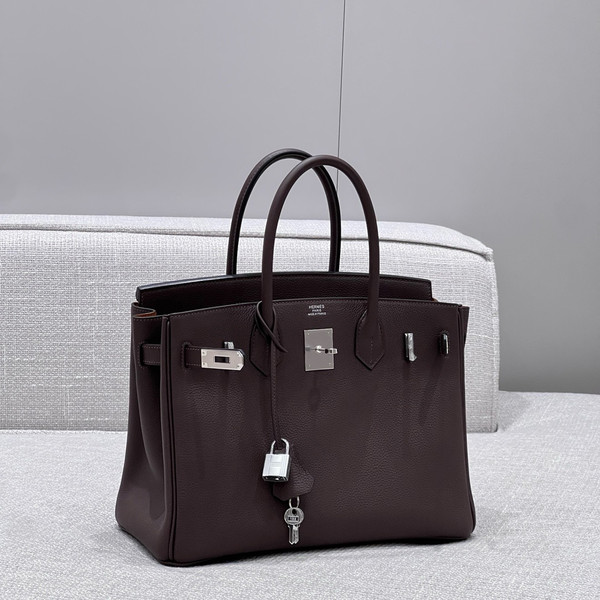 Hermès Ebene Birkin 30 cm Togo Leather Palladium Hardware