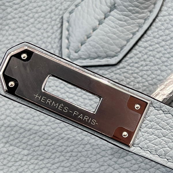 Hermès Bleu Lin Birkin 30 cm Togo Leather Palladium Hardware