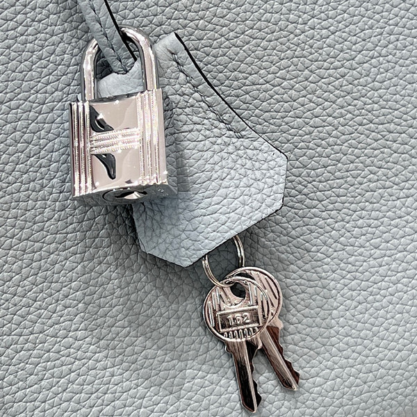 Hermès Bleu Lin Birkin 30 cm Togo Leather Palladium Hardware