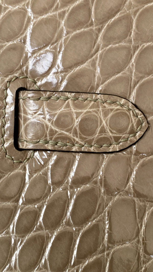 HERMES BIRKIN 30 BAG GRIS TOURTERELLE ALLIGATOR GOLD HARDWARE