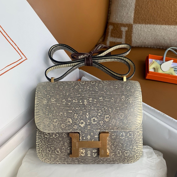 Hermes Constance 18 Ombre Lizard Gold Hardware