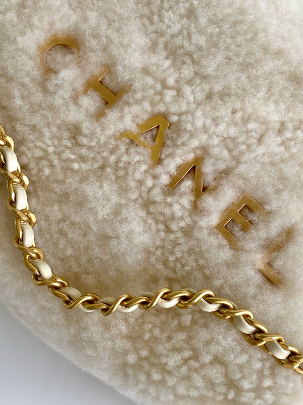Chanel FALL-WINTER 2024/25   CHANEL 22 MINI HANDBAG   Shearling Lambskin