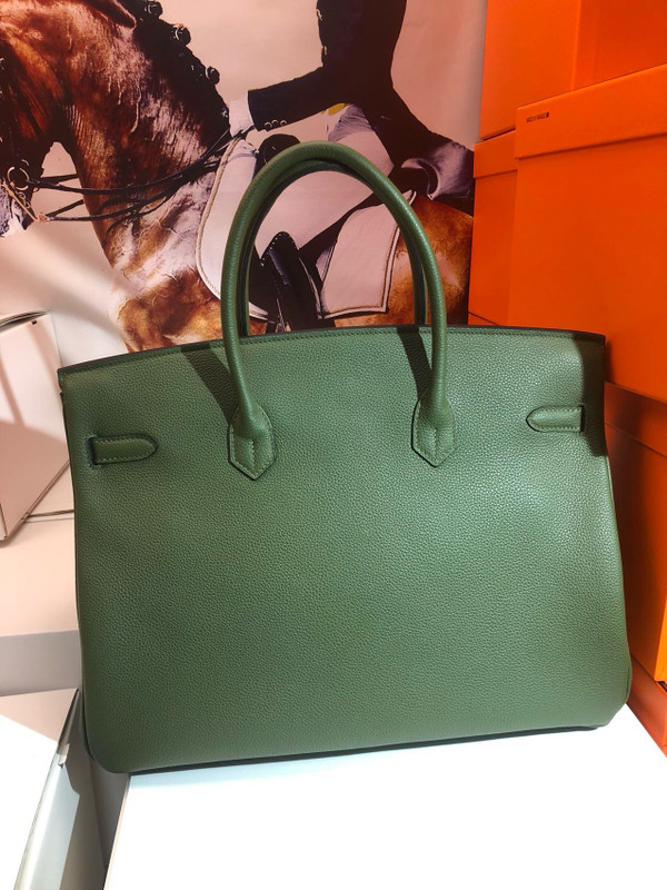 Hermes Vert Maquis Birkin 40 Togo leather