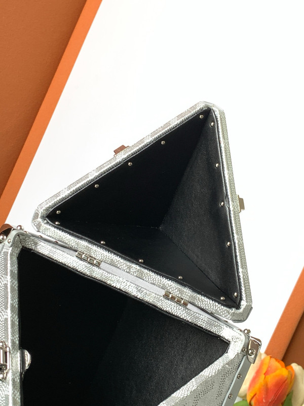 Goyard Dé Trunk Bag Metallic Silver