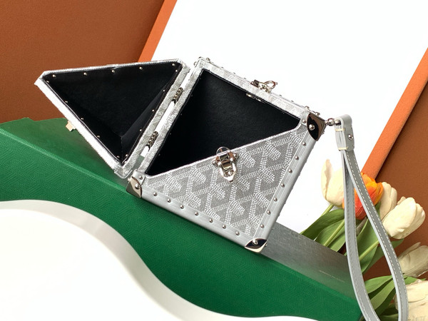 Goyard Dé Trunk Bag Metallic Silver