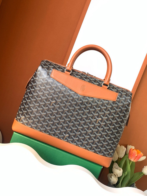Goyard Cisalpin Document Case Black & Tan