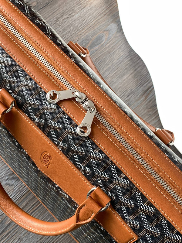 Goyard Cisalpin Document Case Black & Tan