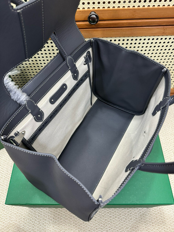 Goyard Saigon Tote Grey Goyardine Canvas Palladium Hardware
