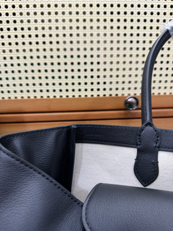 Goyard Saigon Tote Black Goyardine Canvas Palladium Hardware