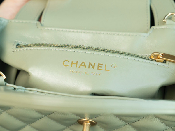 Chanel Kelly Mini Shopping Bag  Avocado