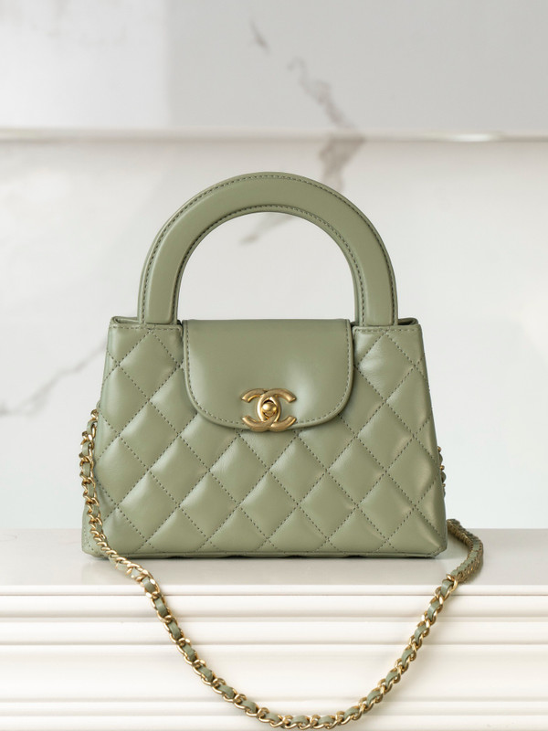 Chanel Kelly Mini Shopping Bag  Avocado