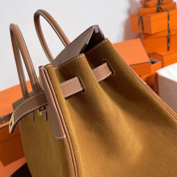HERMES LIMITED EDITION SUEDE BIRKIN 30 BAG RARE GOLD DOBLIS GOLD HARDWARE