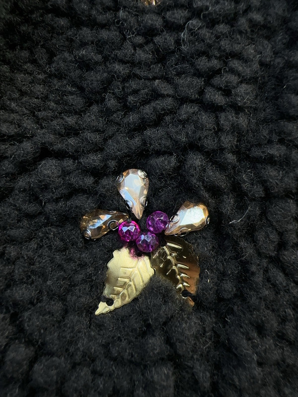 Chanel FALL-WINTER 2024/25  JACKET  Fantasy Cashmere & Silk Fur  Black & Multicolor