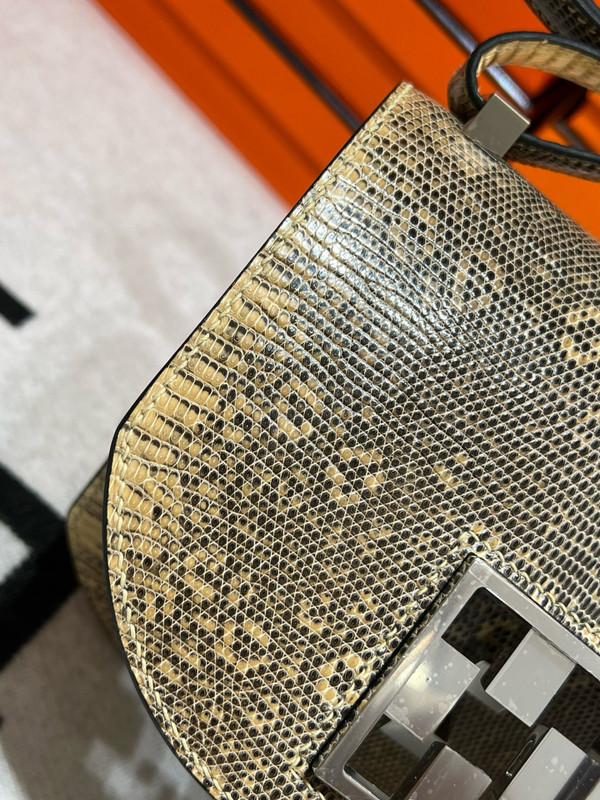 Hermès Ombre Shiny Gold Lizard Mosaique Au 24-17