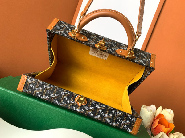 Goyard Grand Hotel Trunk Bag Black & Tan