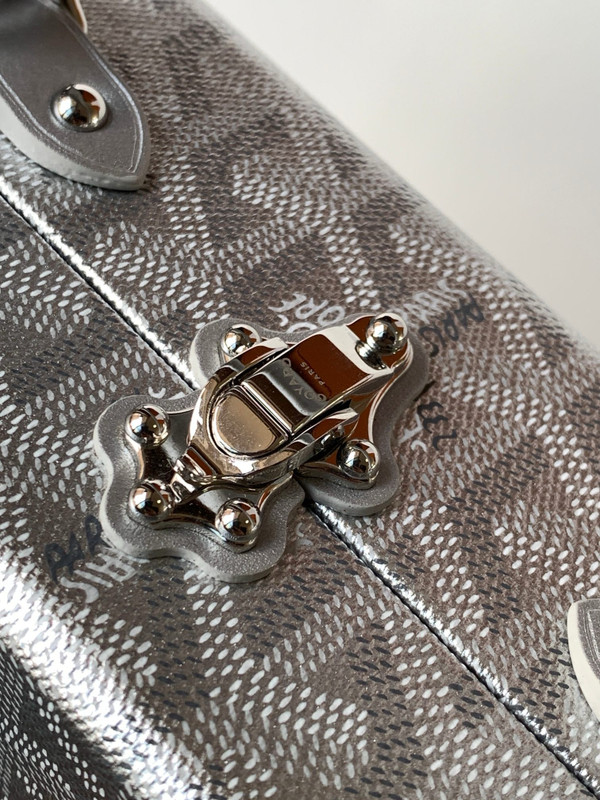 Goyard Grand Hotel Trunk Bag Silver