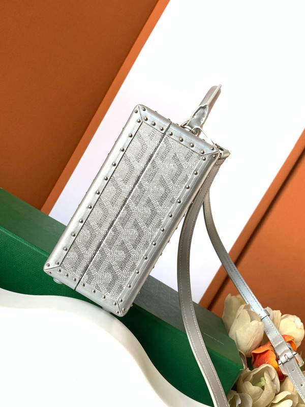 Goyard Grand Hotel Trunk Bag Silver